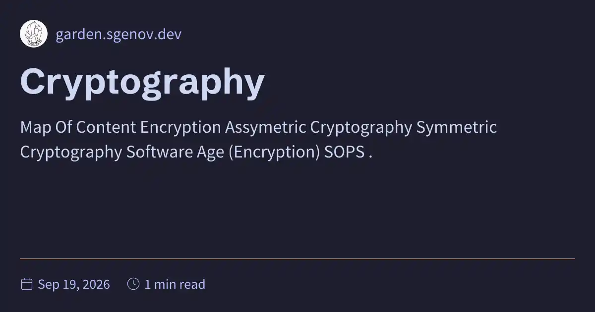Cryptography