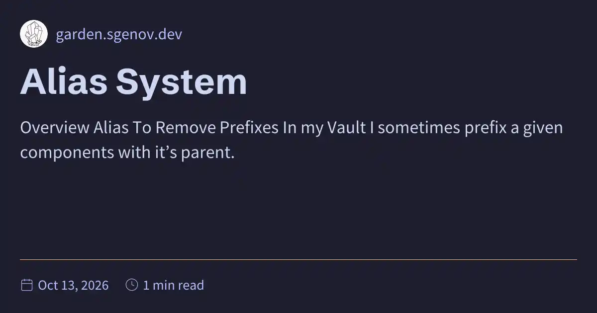 Alias System